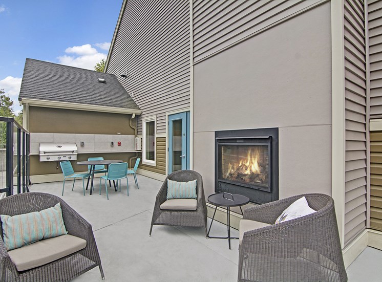 Outdoor Fireplace | Apartments For Rent In Mukilteo WA | On The Green